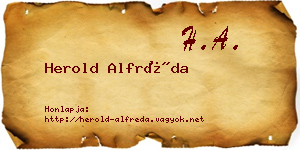 Herold Alfréda névjegykártya
